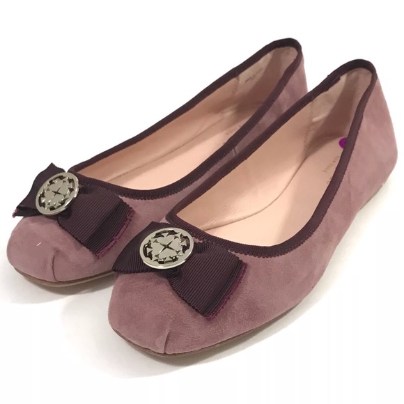 kate spade Shoes - Kate Spade Fontana Too Suede Ballet Flats Bow Shoe